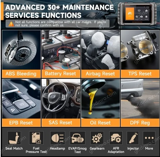 FOXWELL NT809TS OBD2 Automotive Full System Diagnostic Bidirectional Test TPMS Learn