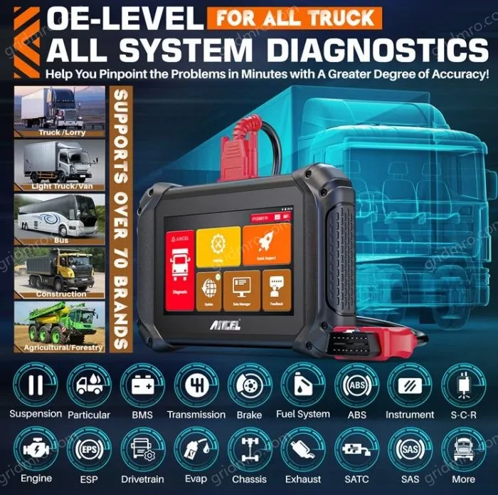 ANCEL V5 HD diesel truck detector diesel OBD diagnostic tool truck scanner