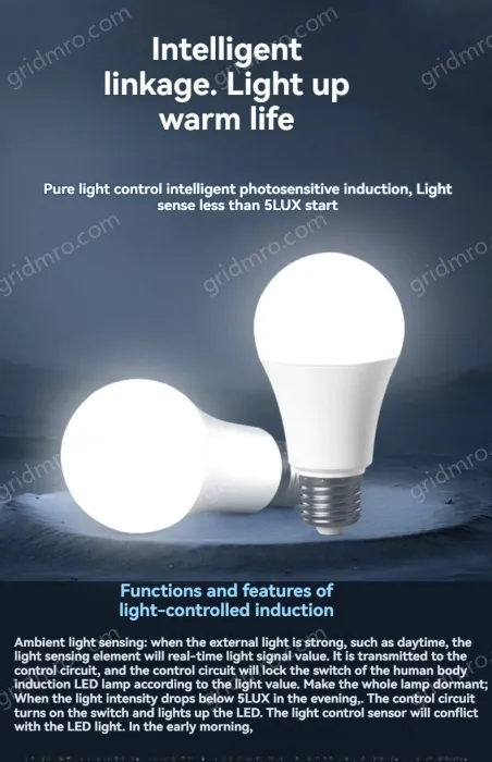 LED photosensitive lamp-9W