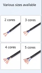 5 core 4 core 2 core sensor cable 26 AWG 3 pole