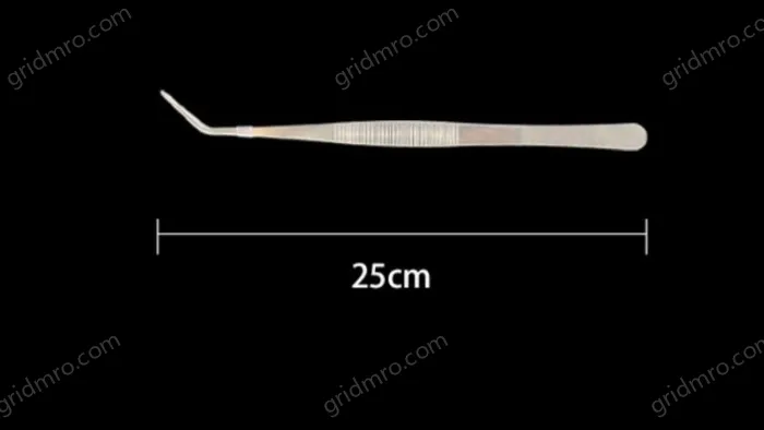 Stainless steel tweezers Curved tip (thick) 20cm