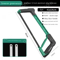 Industrial Heavy Duty 12 inch all-aluminum hacksaw stand with 3 carbon hacksaw blades