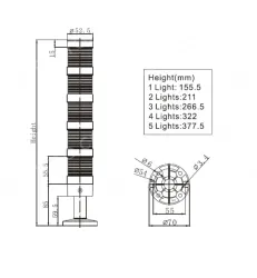 Combined warning lights NLT-50(1F)