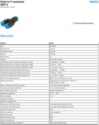 Push-in fitting QSY-4(FESTO)