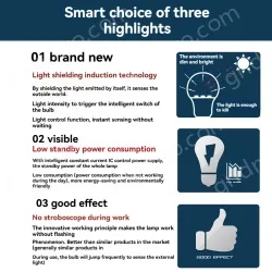 LED photosensitive lamp-9W