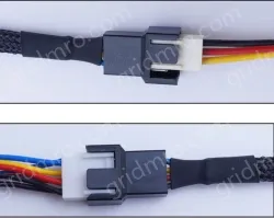 PWM one-point temperature control cooling fan extension cable 1in 1out