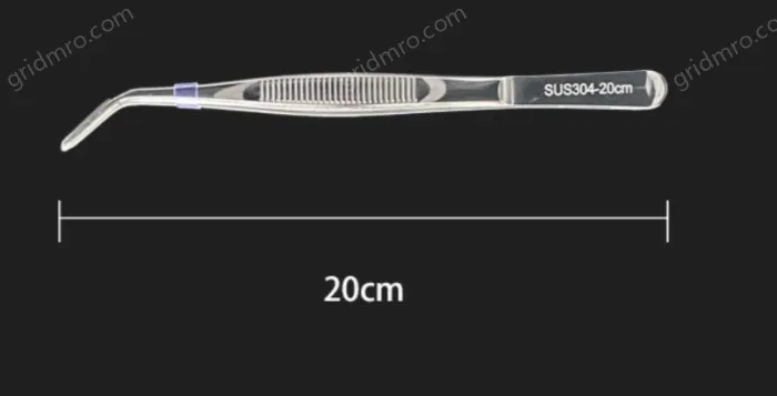 Stainless steel tweezers Curved round head (304 models) 20cm