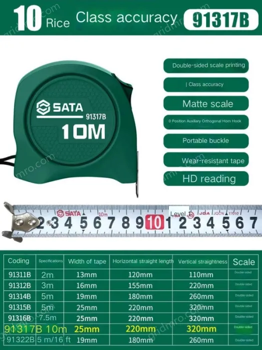 Class 1 accuracy - 10 m - ruler width 25mm - 91317B