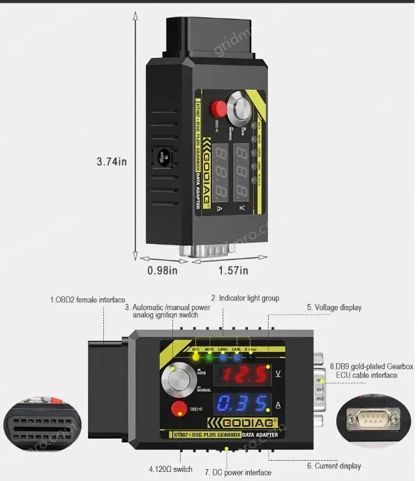 GODIAG GT106 Heavy Duty Truck 24v to 12v Converter