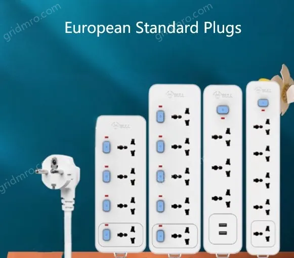 European standard main switch 3 socket