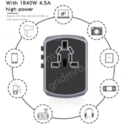 4USB travel adapter KRUSB-WLG3305B
