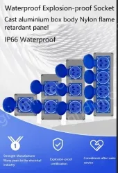 Explosion-proof cast aluminium triplex 3-hole red