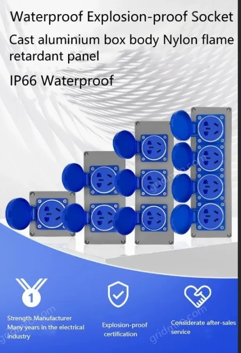 Explosion-proof cast aluminium triplex 3-hole red