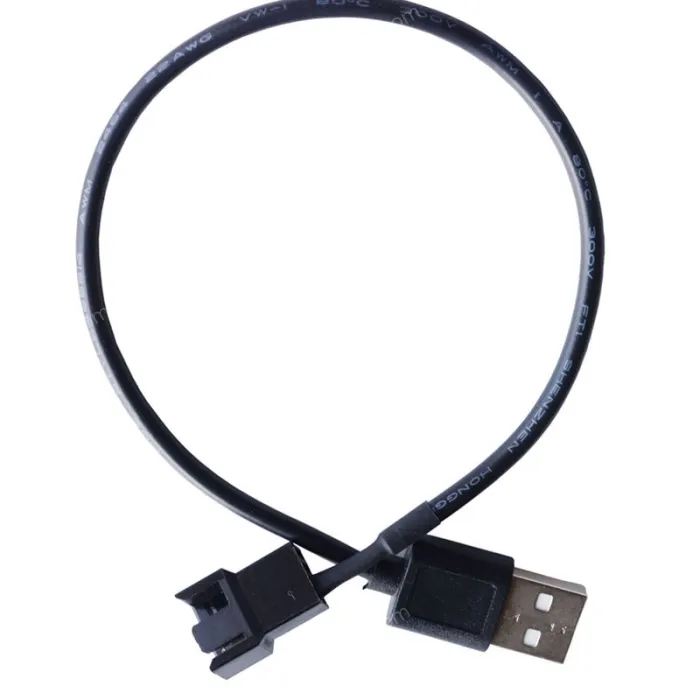USB computer fan adapter cable 2Pin 5V 80cm