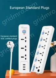 European standard main switch 3 socket