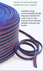 LED light connecting cable 18AWG*5 and (34/0.16TS)